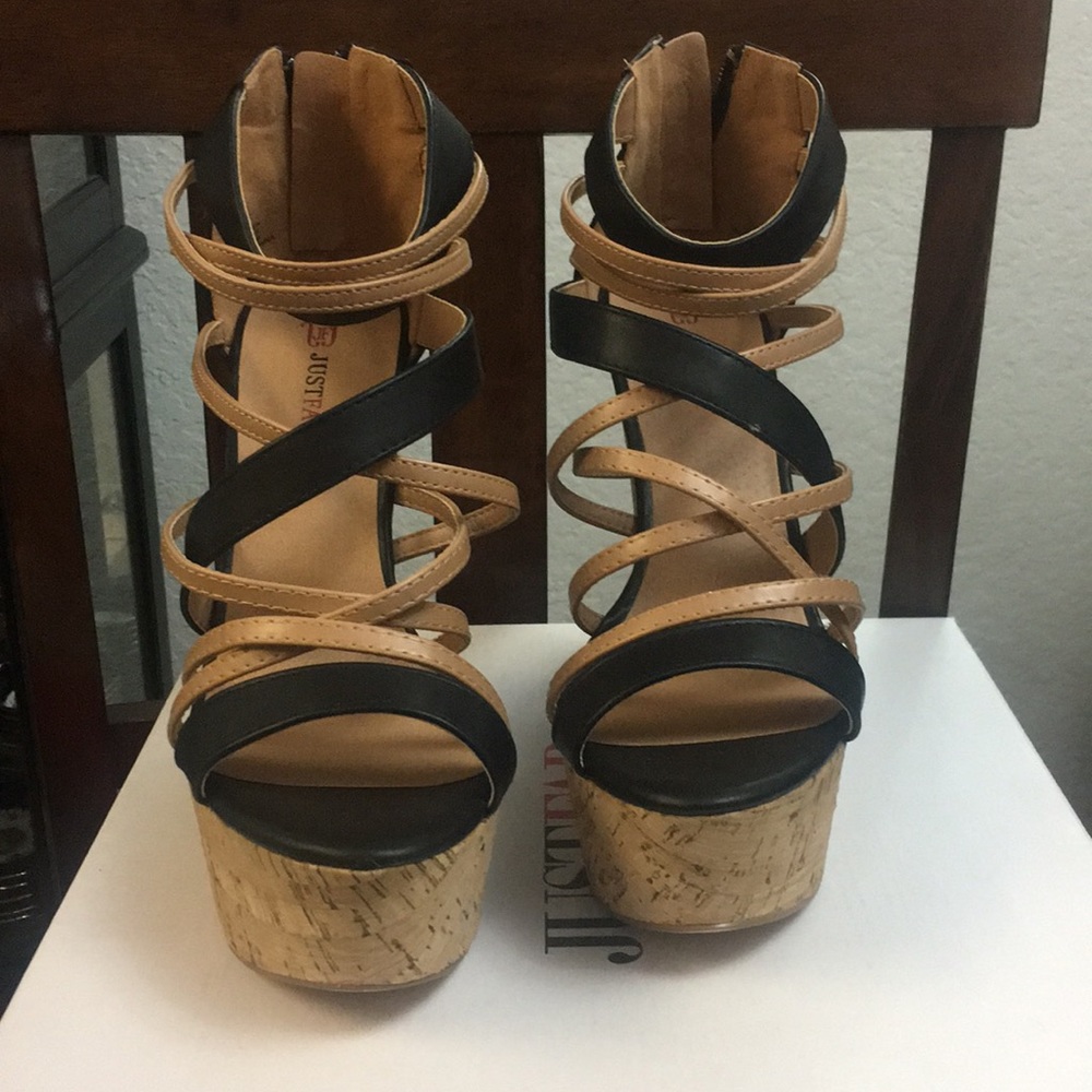 Black & Brown Wedges - NEW w/o Tags